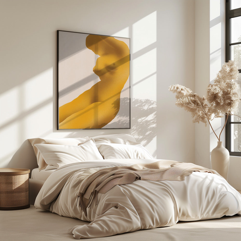 Golden Color Nude Abstract | Poster