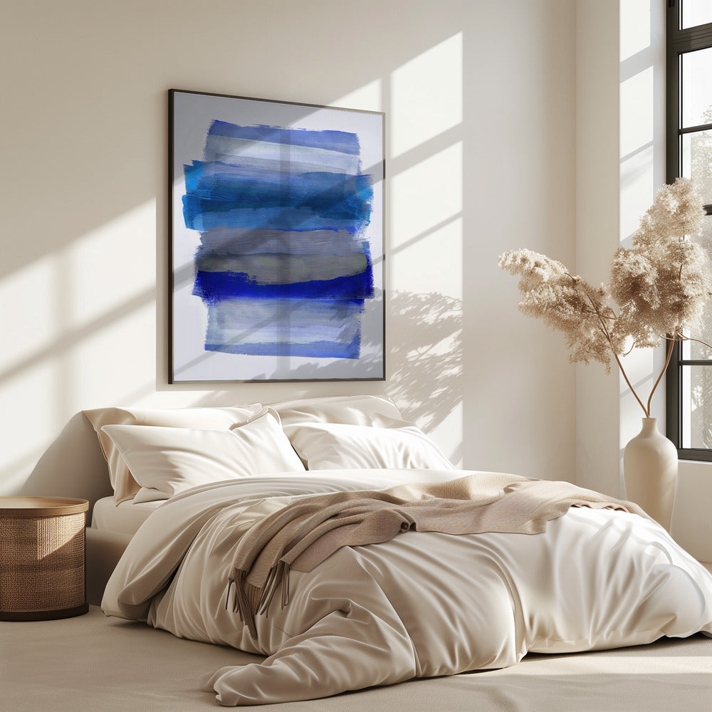 Abstracte penseelstreken 45Y | Poster