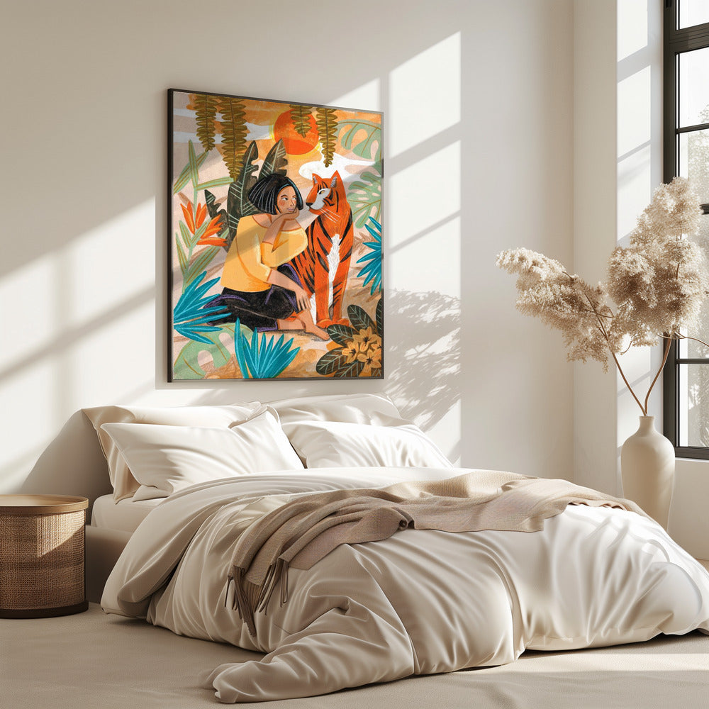 Woman with Tiger | Poster