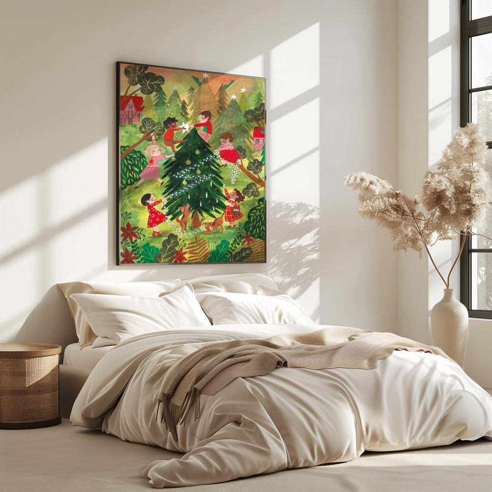 Decorating the Christmas tree | Poster