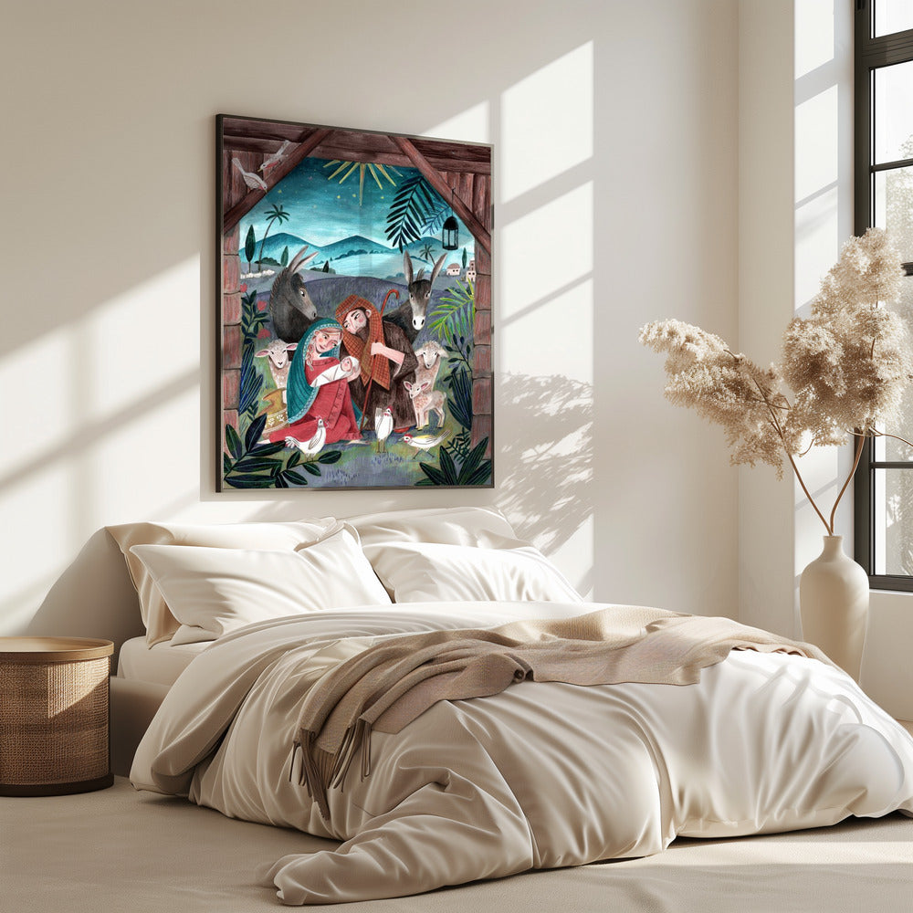 Christmas with Mary and baby Jesus | Poster