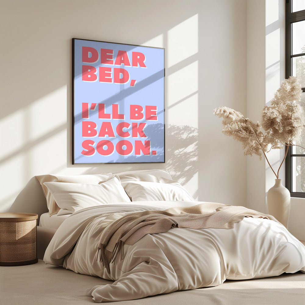 Brief aan mijn bed | Poster