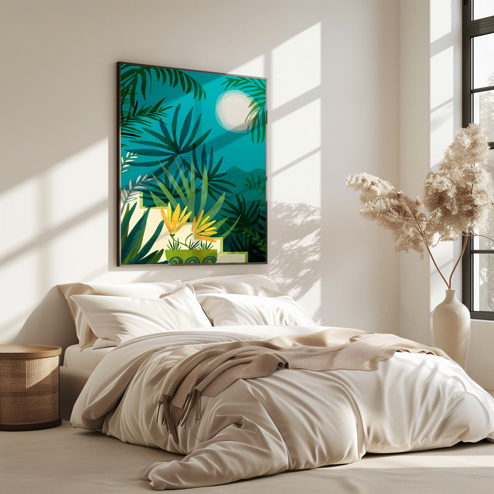 Regenwoud met maanlicht | Poster