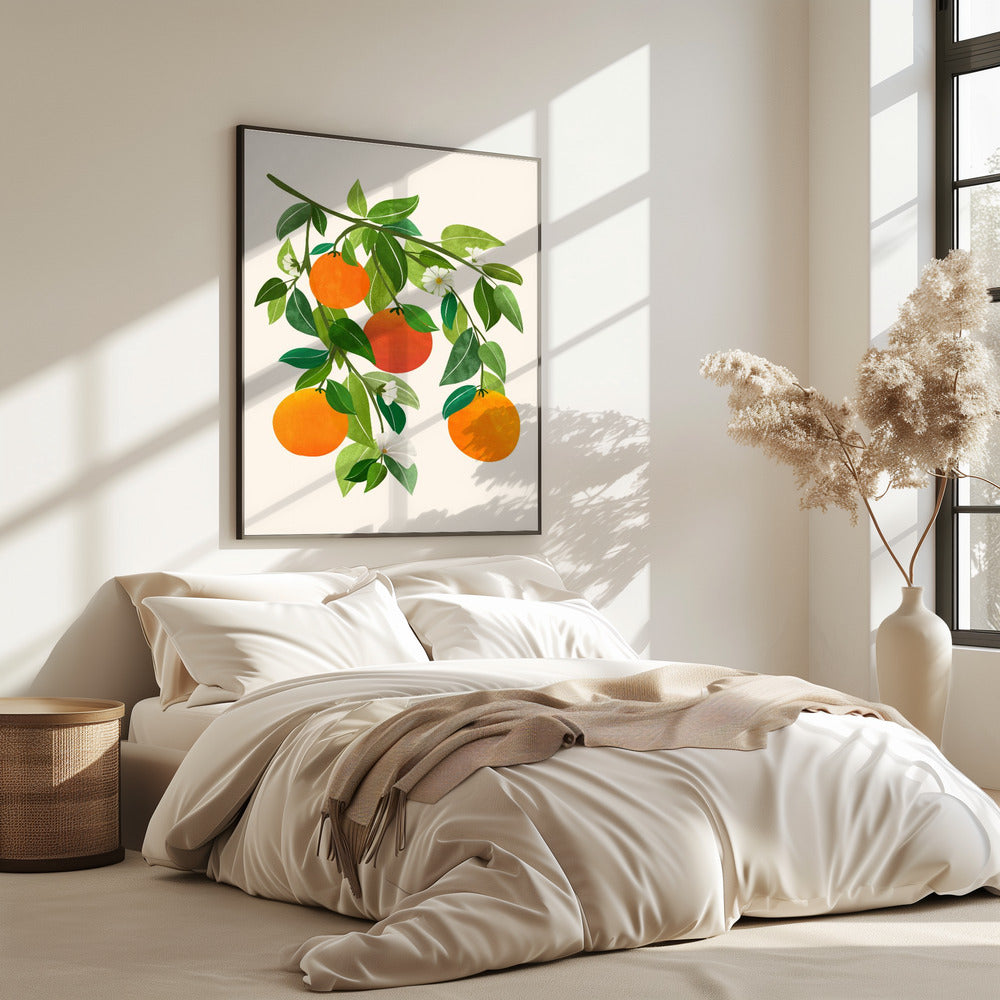Sinaasappels en bloesems II | Poster