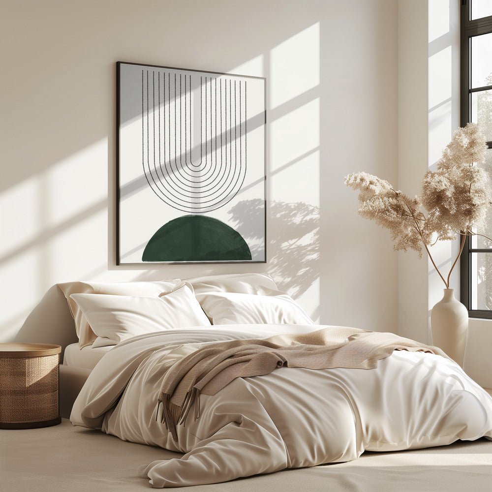 Groene Mid-Century Modern nr. 5 | Poster
