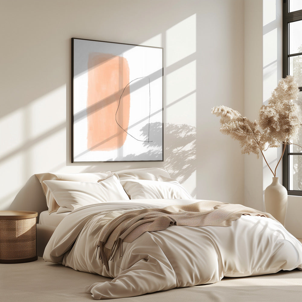 Peachy Contours | Poster