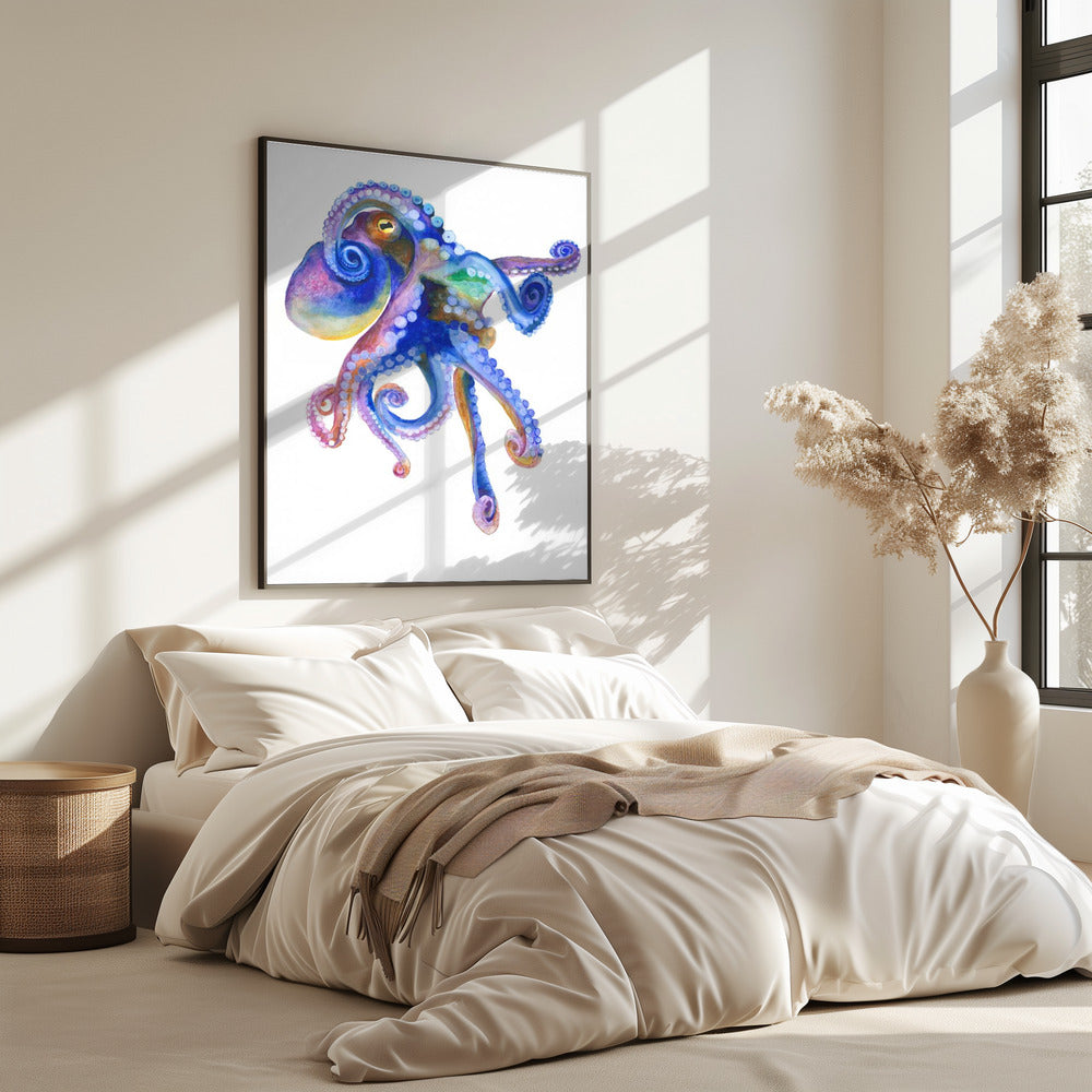 Blauwe zee-octopus | Poster