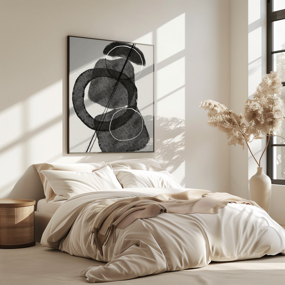 Monochrome cirkels | Poster
