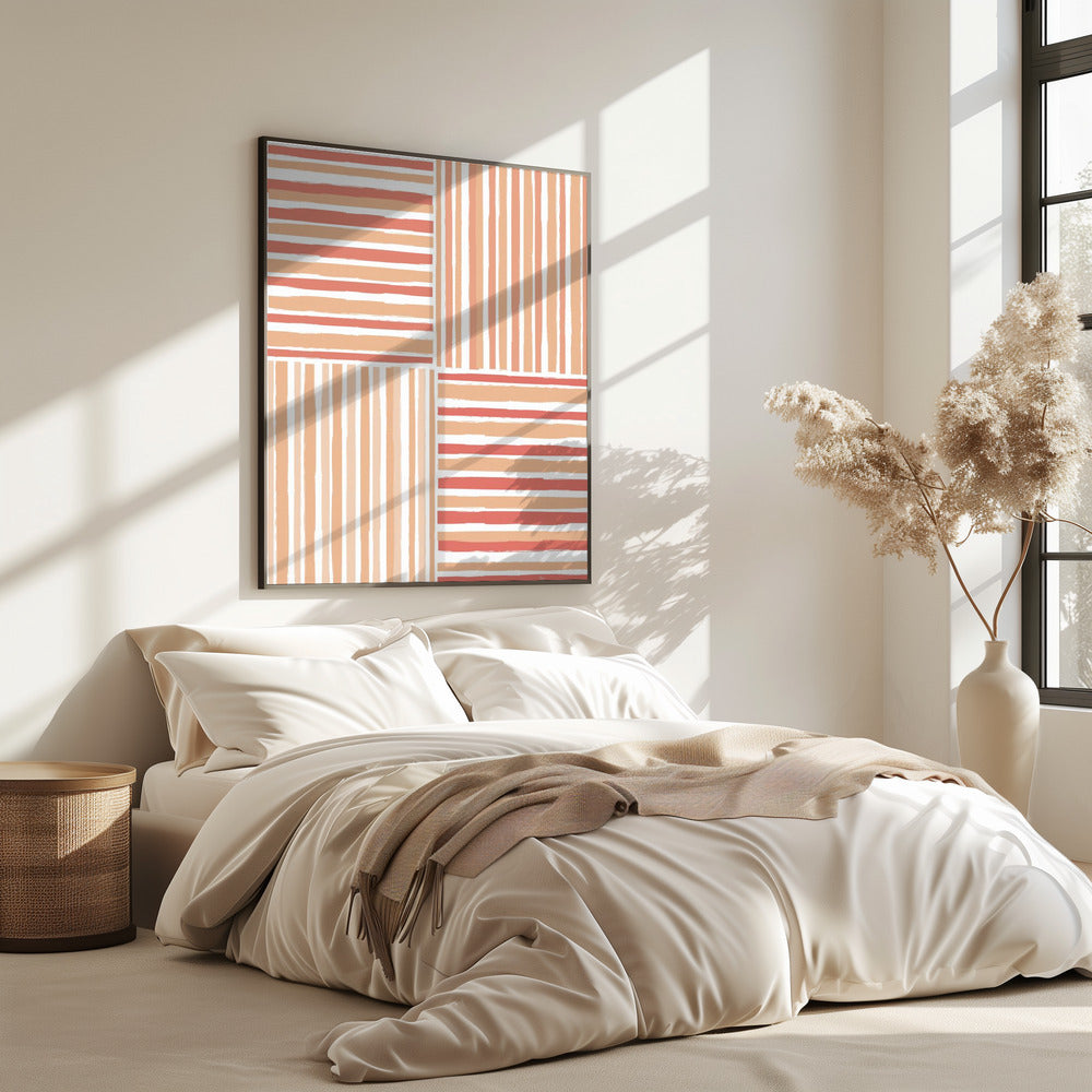 Verticale en horizontale strepen | Poster
