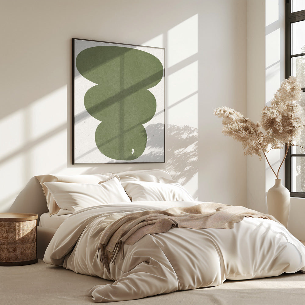 Greenery Simple Retro Shapes | Poster