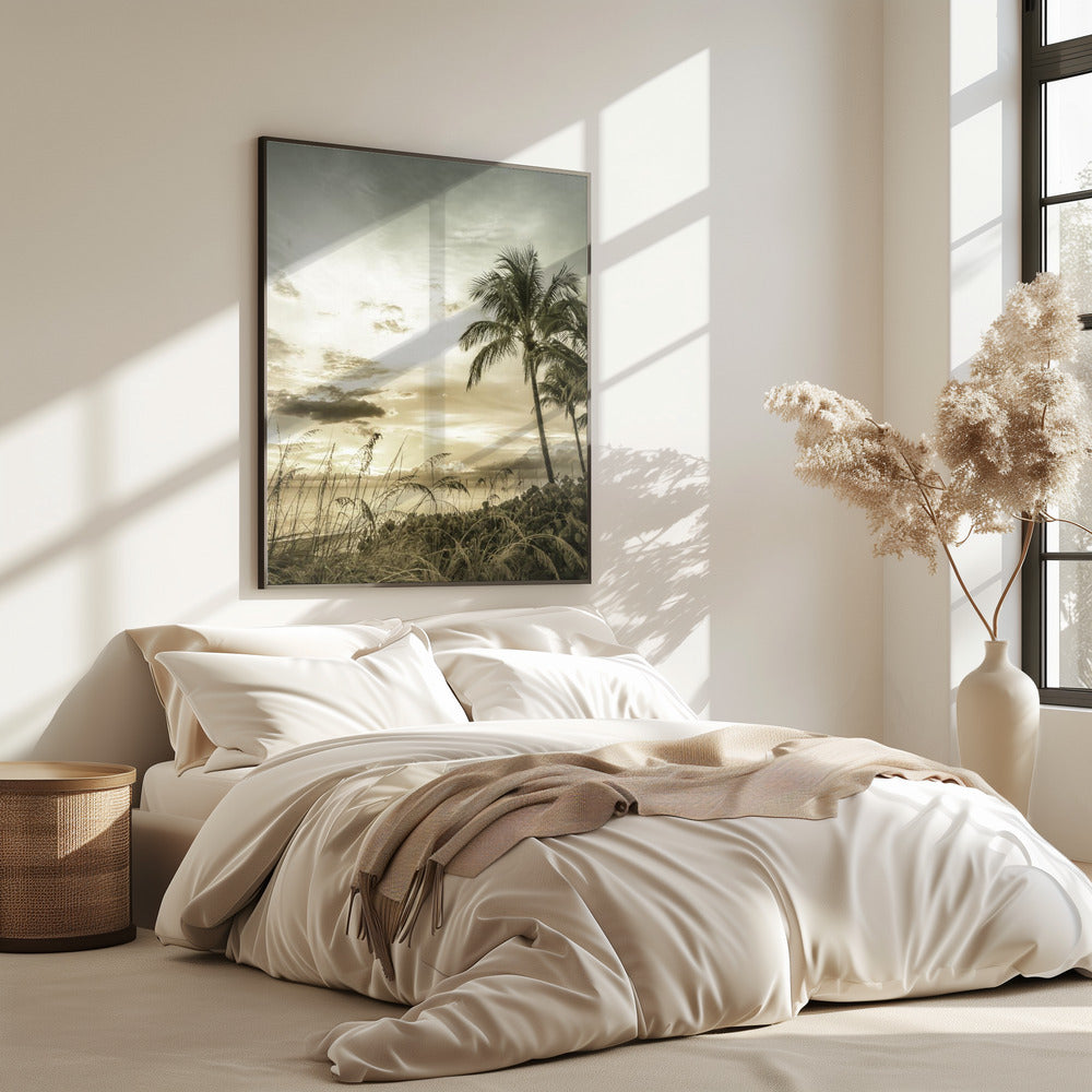 BONITA BEACH Vintage Zonsondergang | Poster