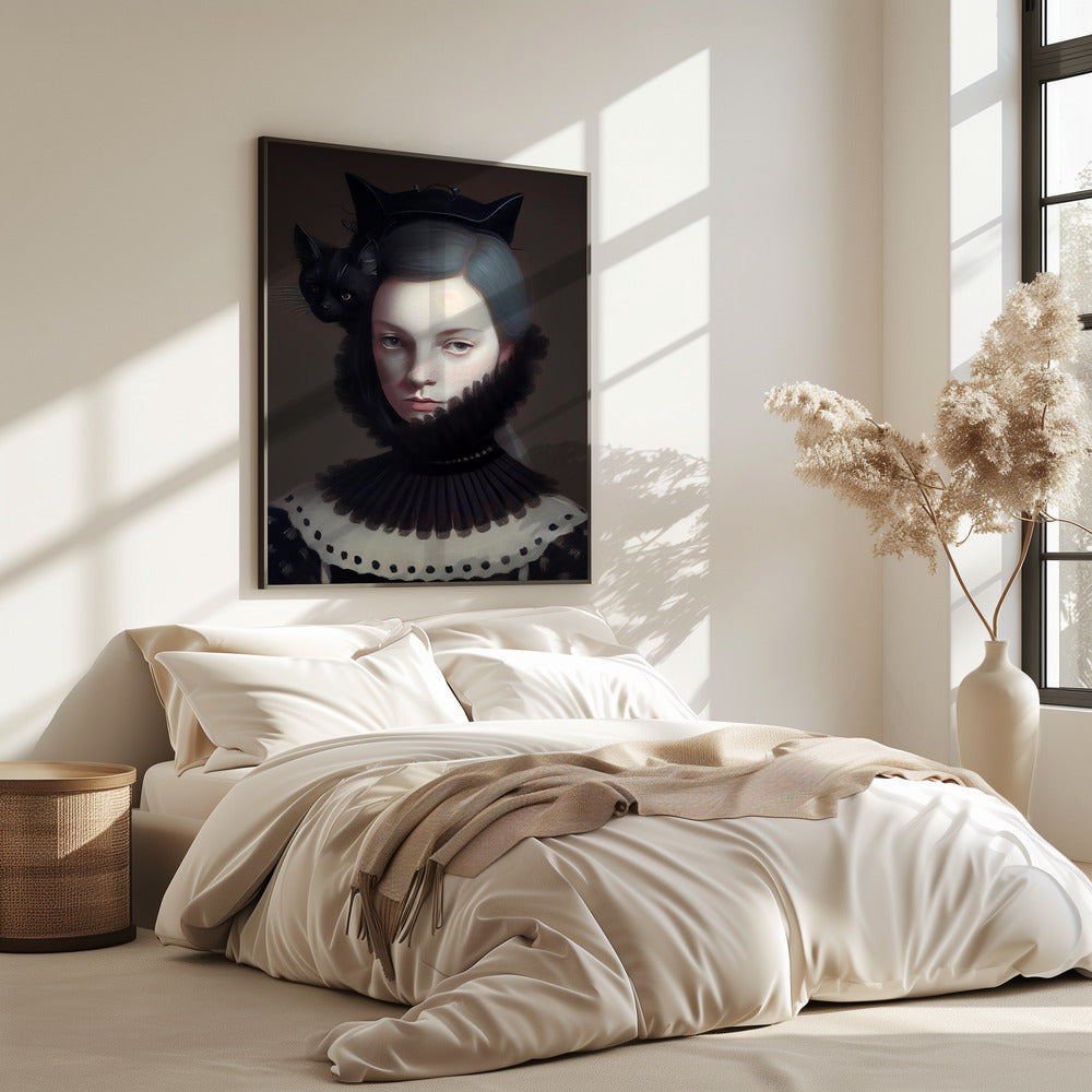 Mevrouw Zwarte Poes | Poster