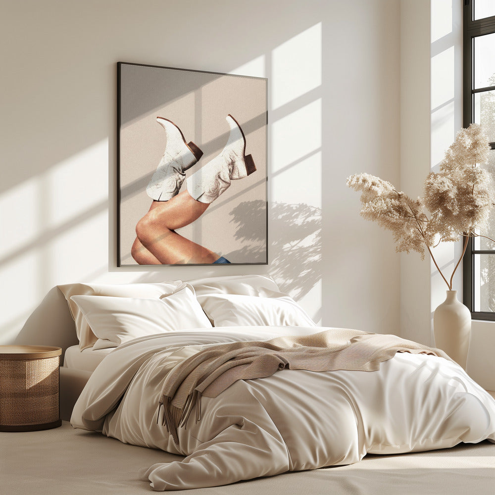 Deze laarzen - Neutraal / Beige | Poster