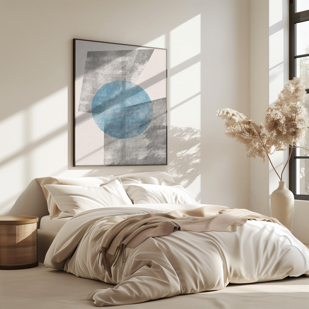 Blue Geometric Modern Object | Poster