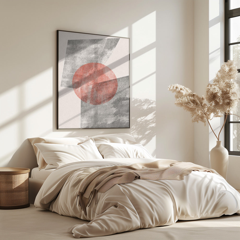 Red Geometric Modern Object | Poster
