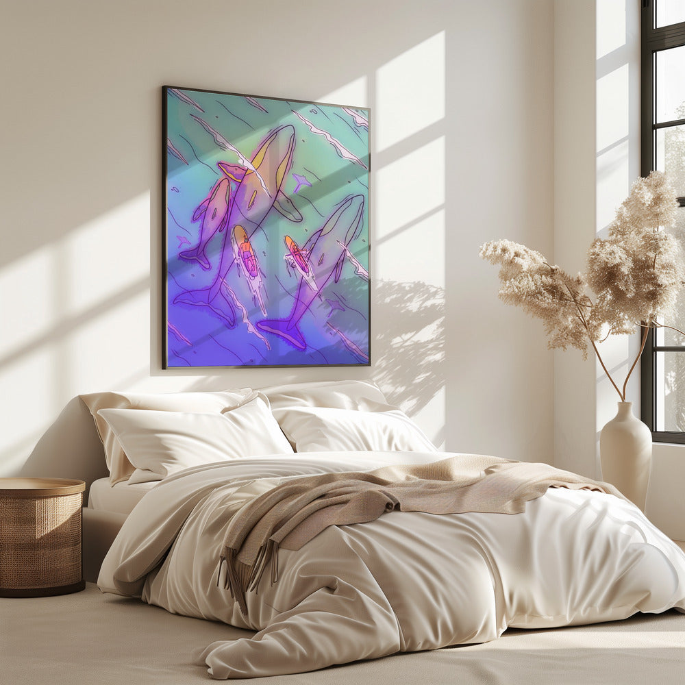 Surfen met de walvissen | Poster