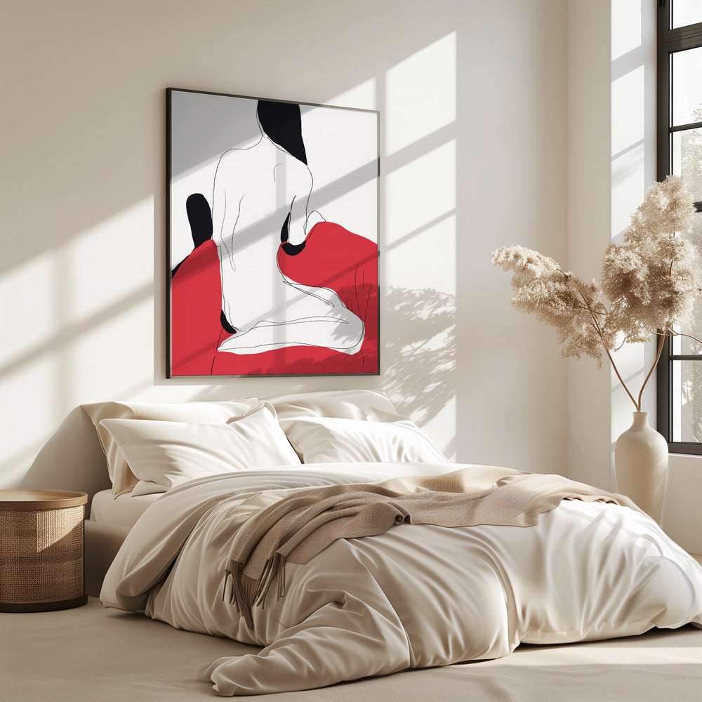 Naaktfiguur in een dynamische pose | Poster
