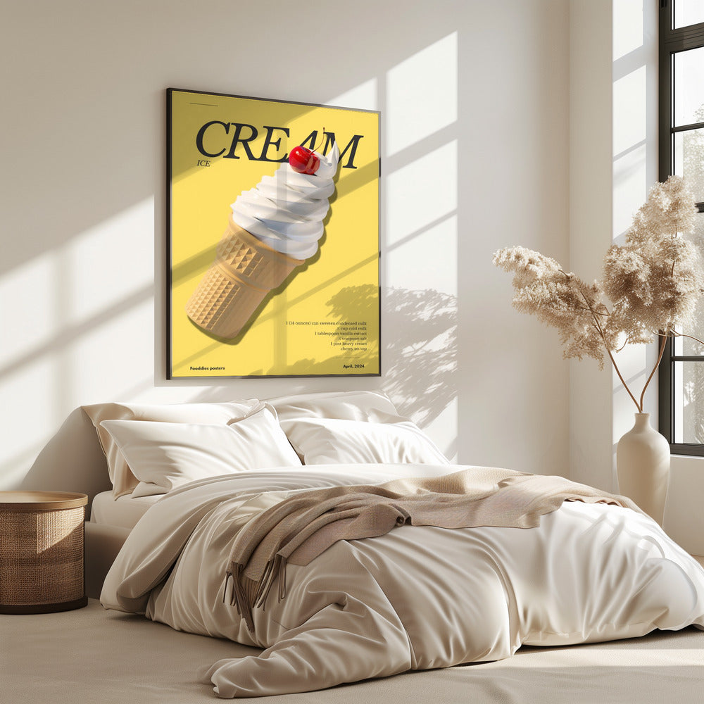Kers op de taart ijs | Poster
