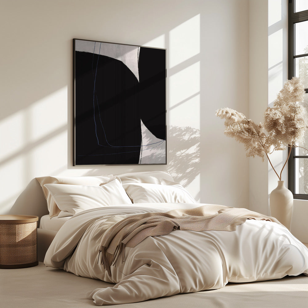 Zwart-witte geometrische vormen | Poster