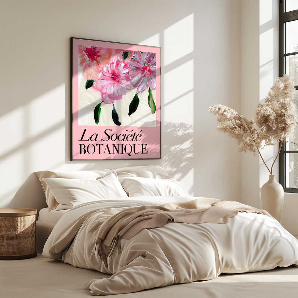 La Société Botanique Roze bloemen | Poster