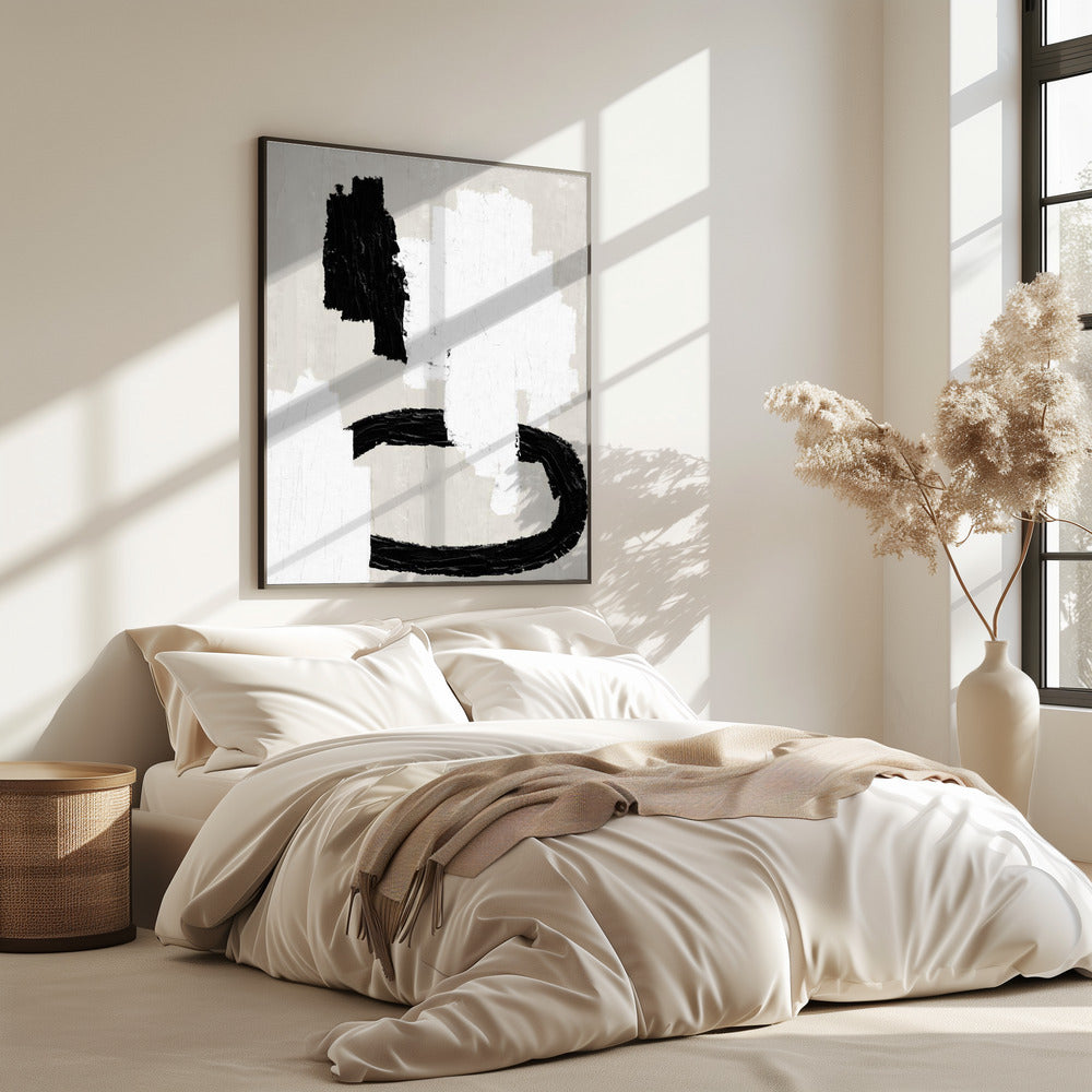 Monochrome strepen | Poster