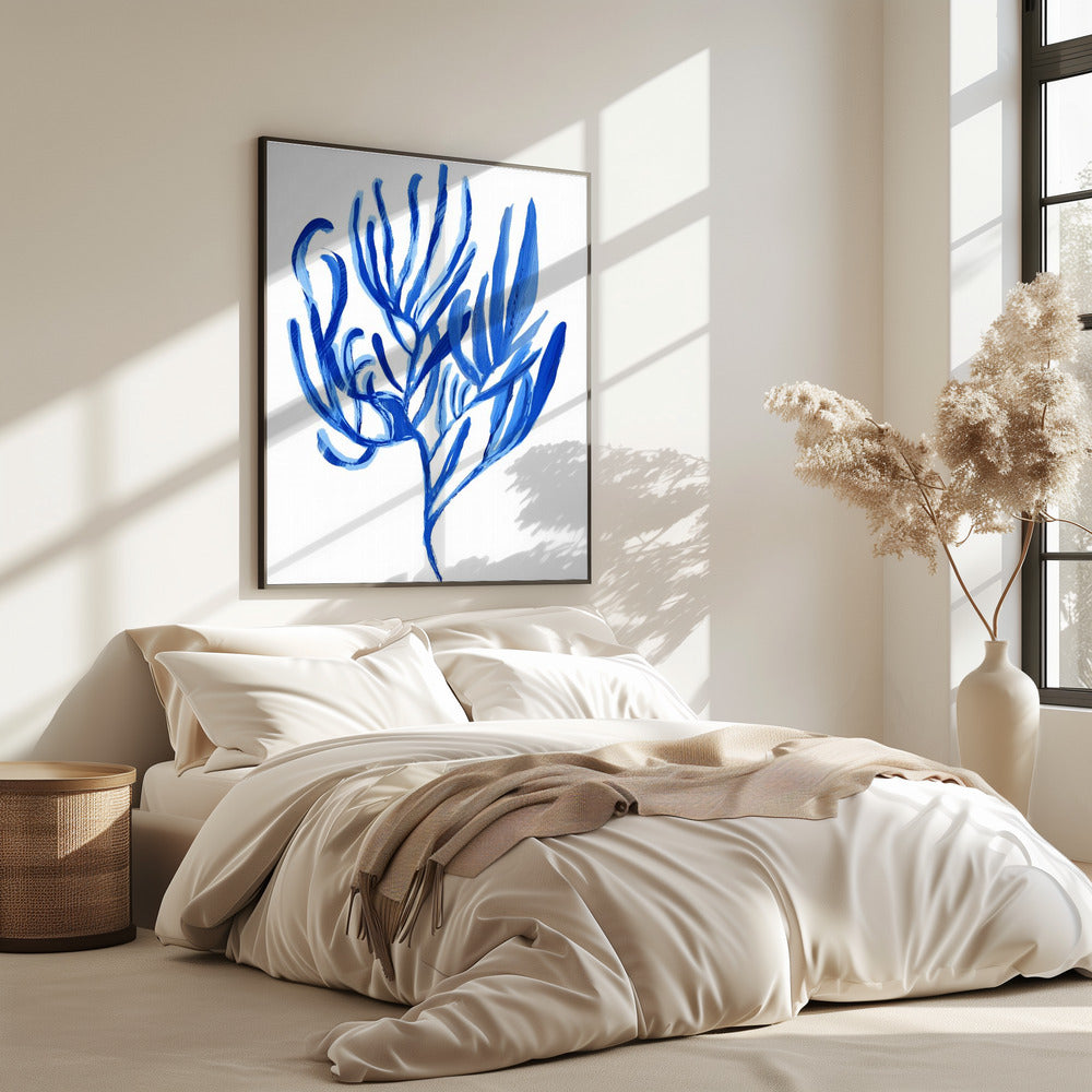 Blauwe waterplant poster 4 | Poster