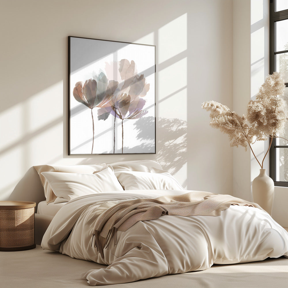 Blozende roze bloemen | Poster