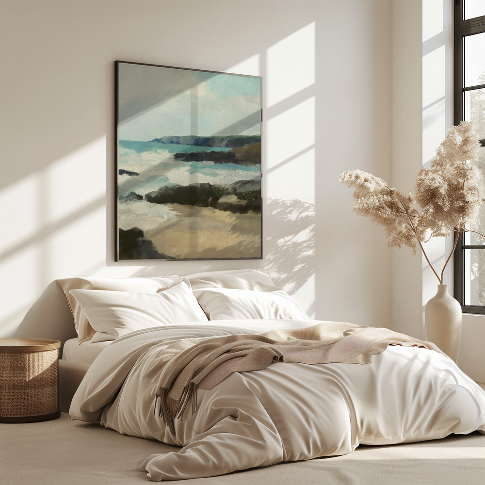 Rotsachtig strand | Poster