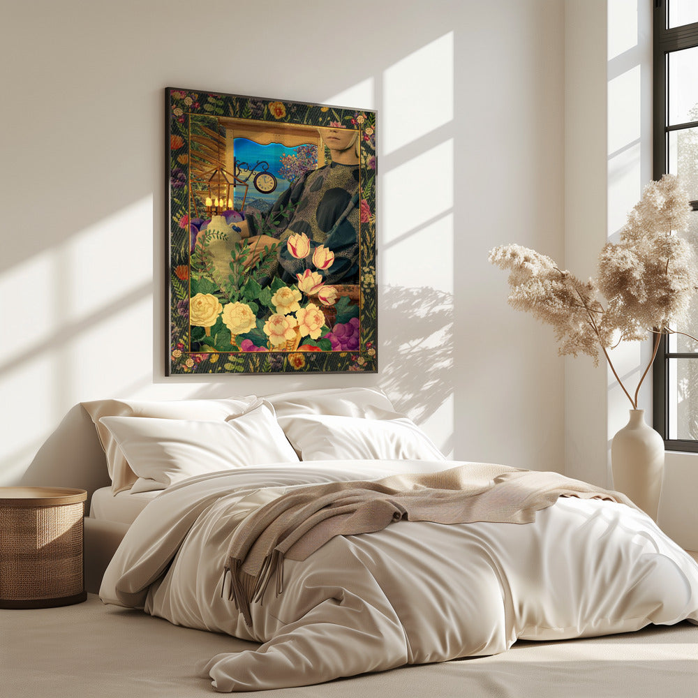 Surreal Floral Portail Collage | Poster