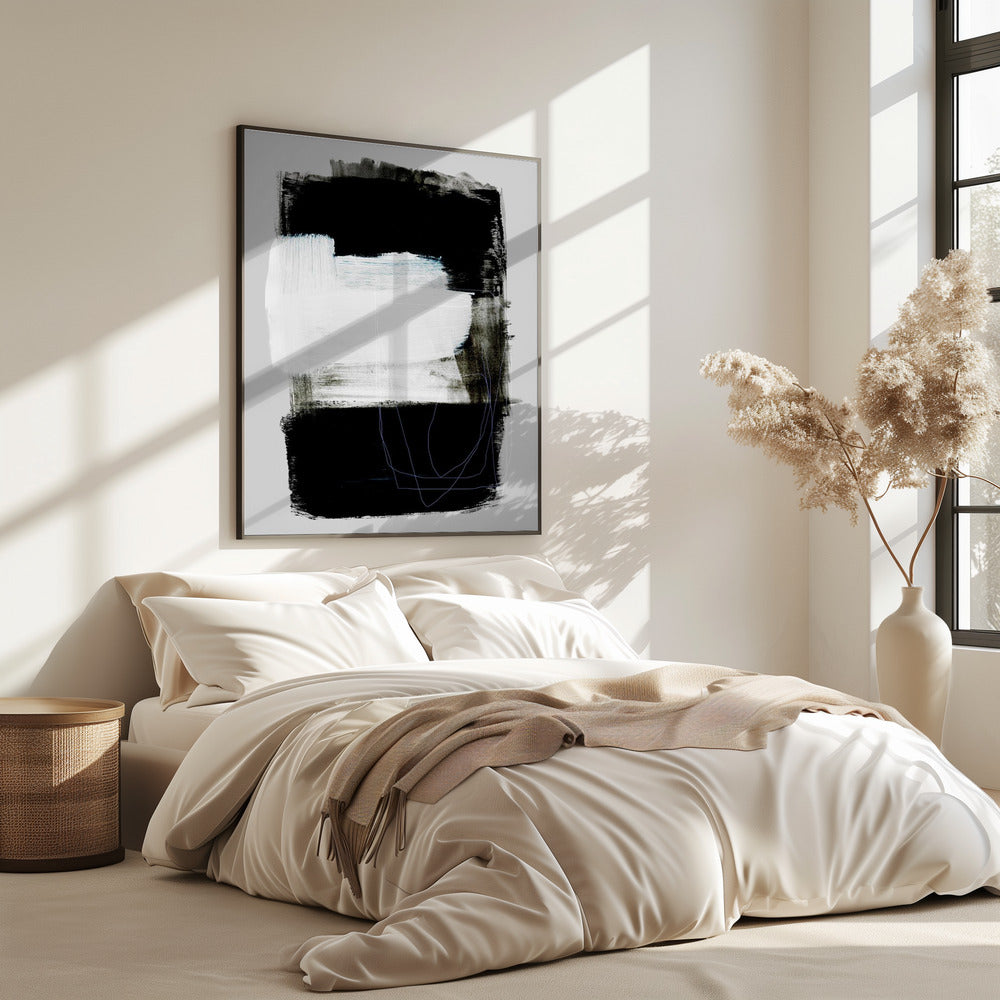 Abstracte penseelstreken 130 | Poster