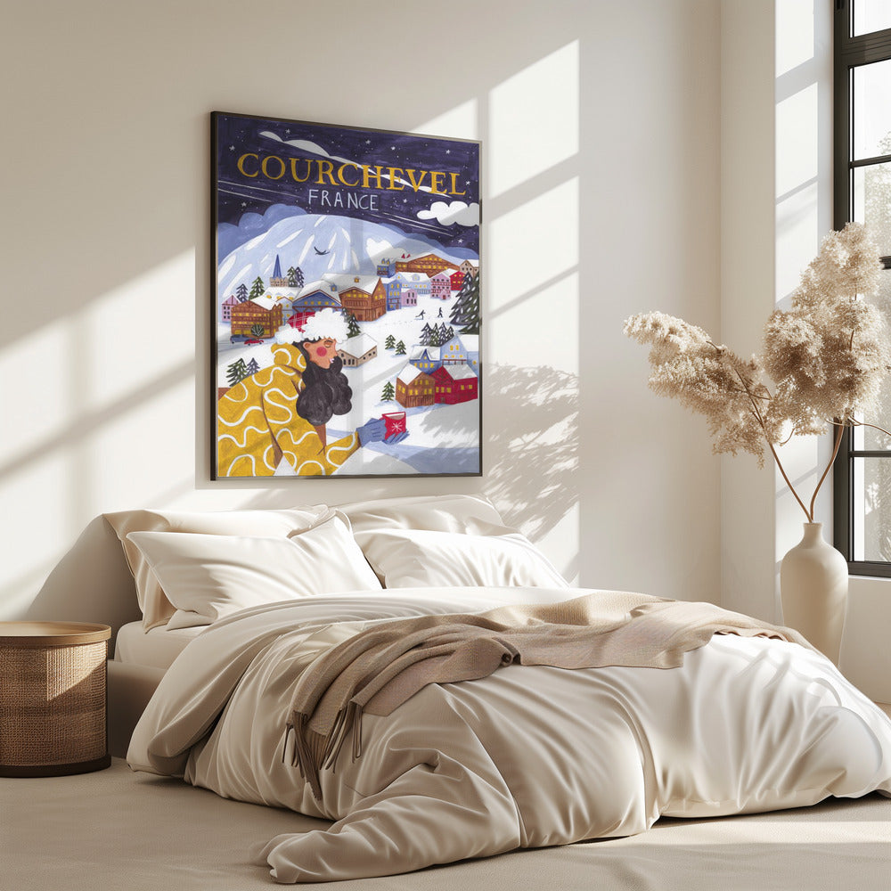 Reisposter vrouw in Frankrijk, Courchevel | Poster
