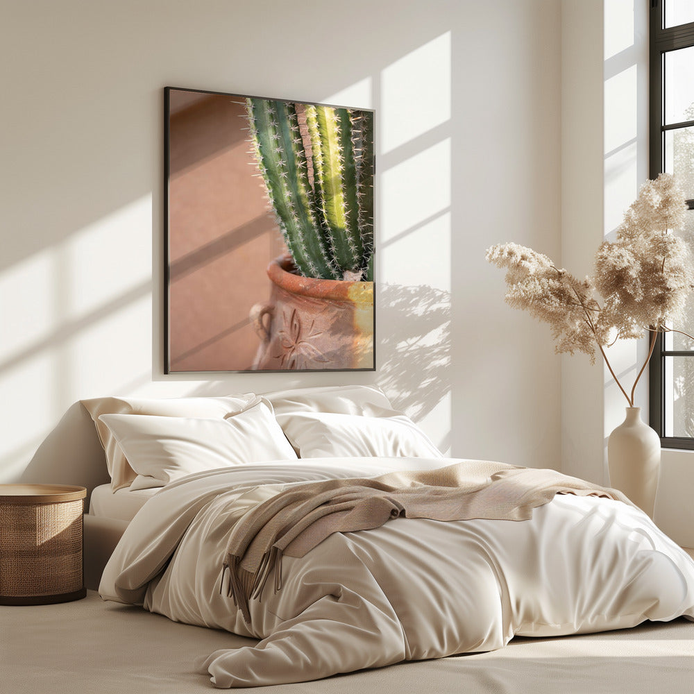 Green On Orange | Marrakech Travel Photography | Poster
