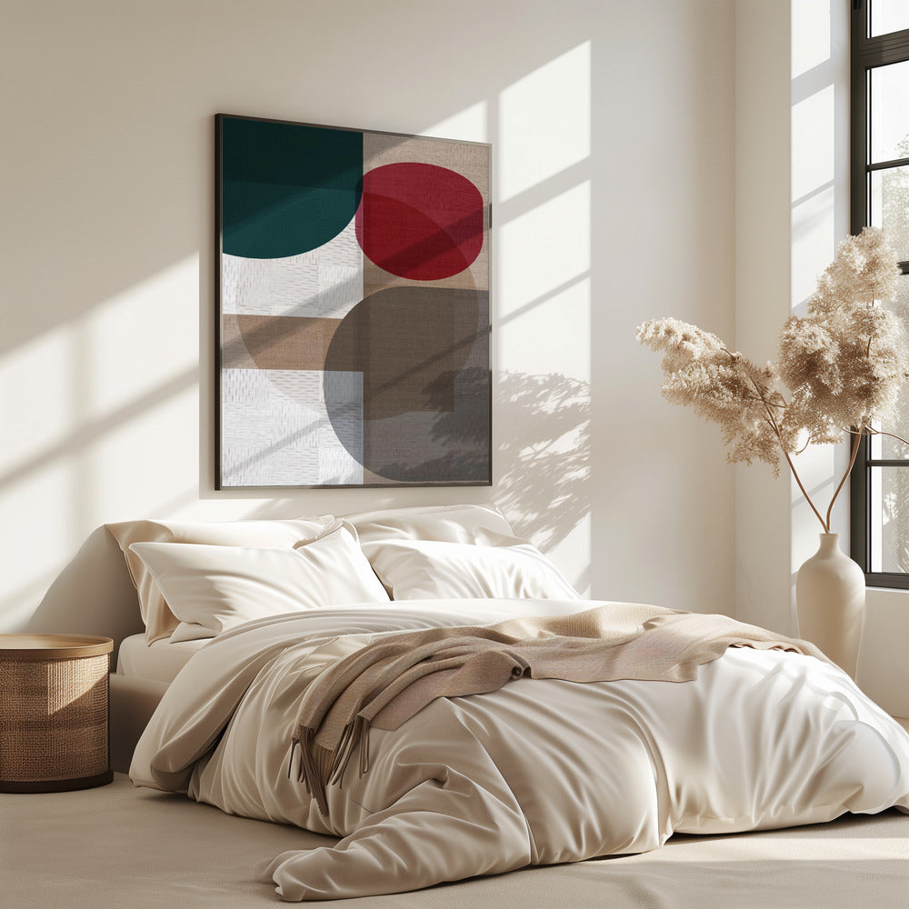 Geweven Blauw Groen Rood 2 | Poster