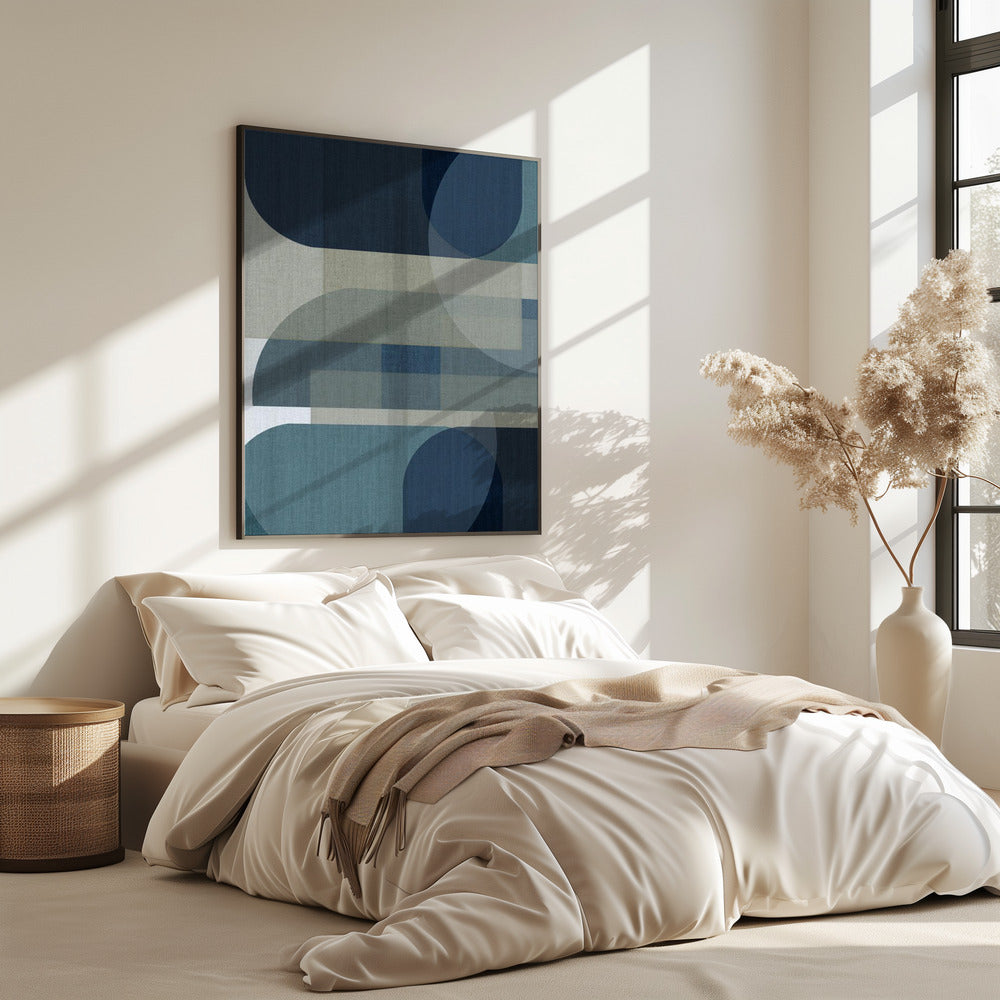 Woven Blue Layers 3 | Poster