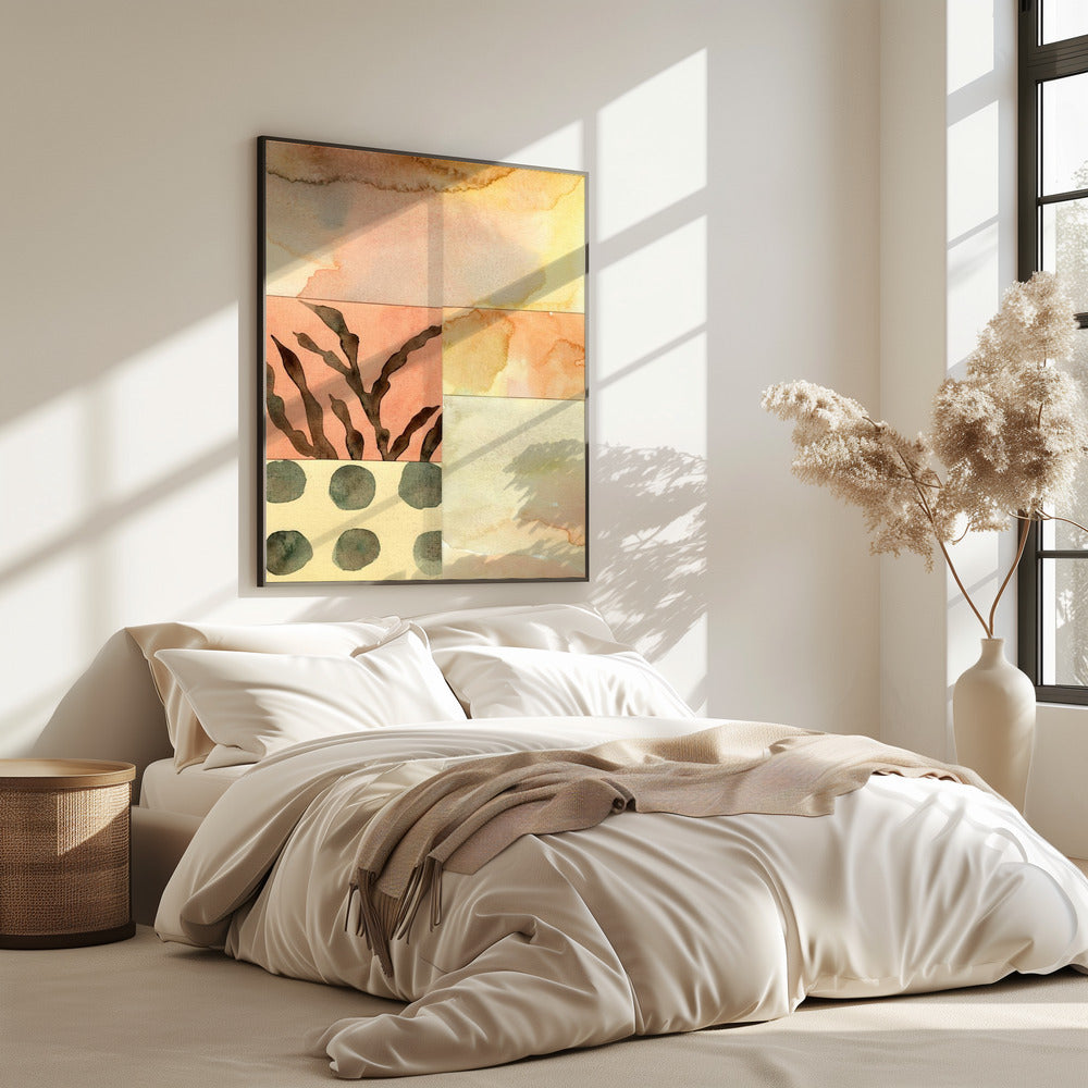 Aquarel abstracte compositie 9 | Poster