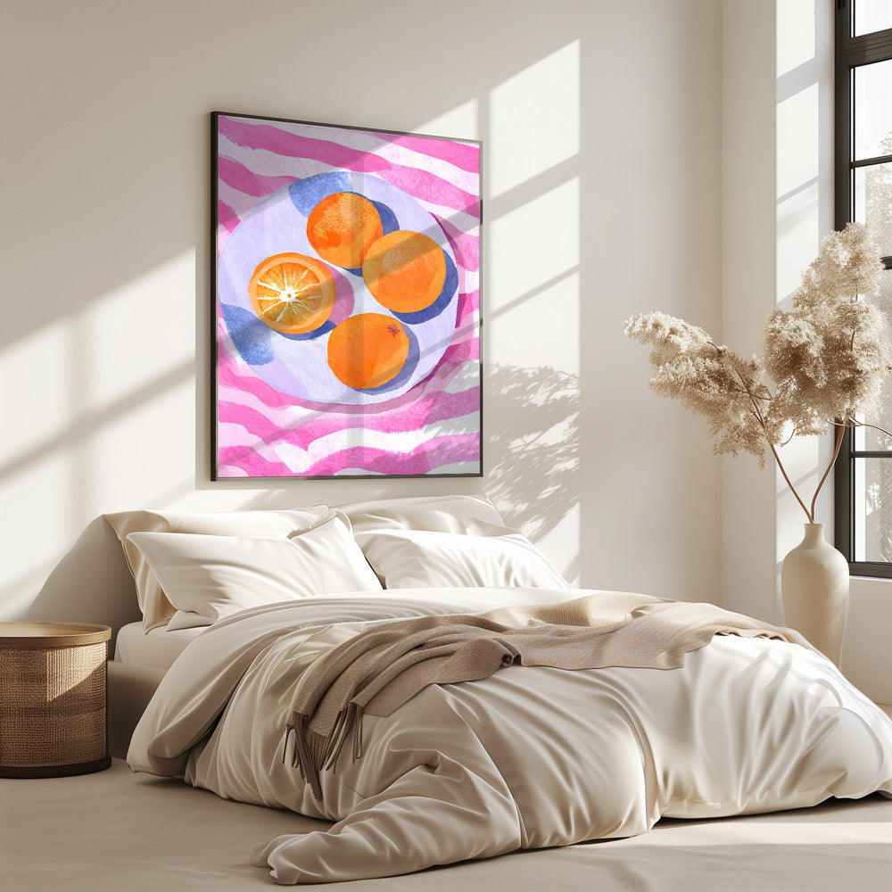 Oranje op de teller | Poster