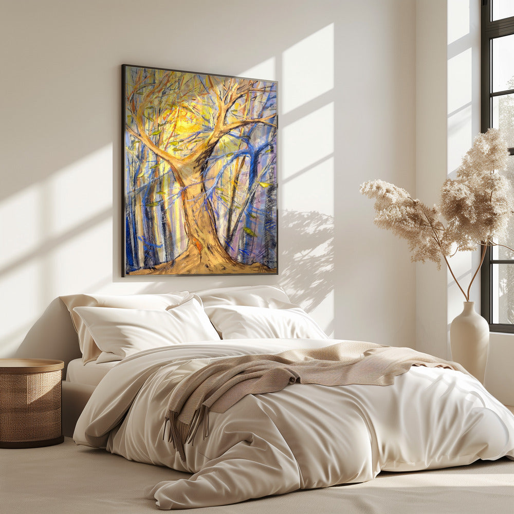 Stralende bosgloed | Poster