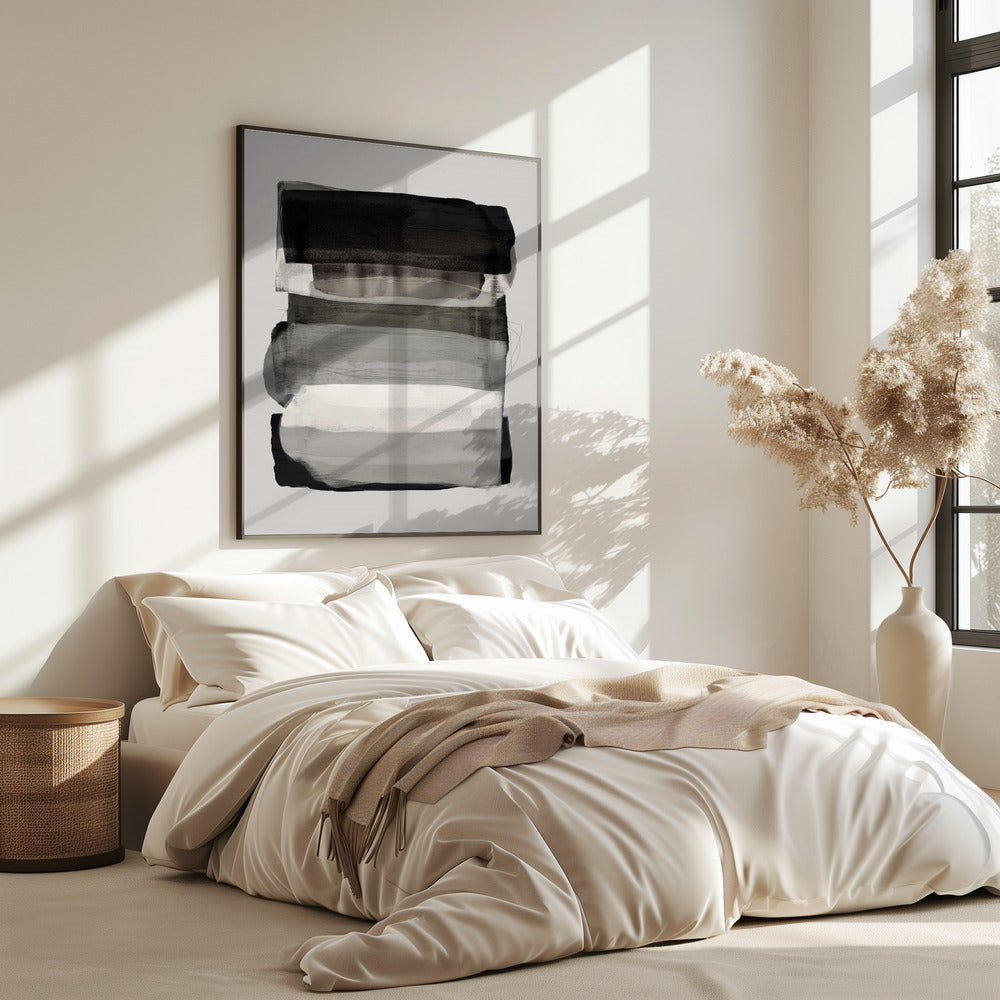 Abstracte penseelstreken 79 | Poster