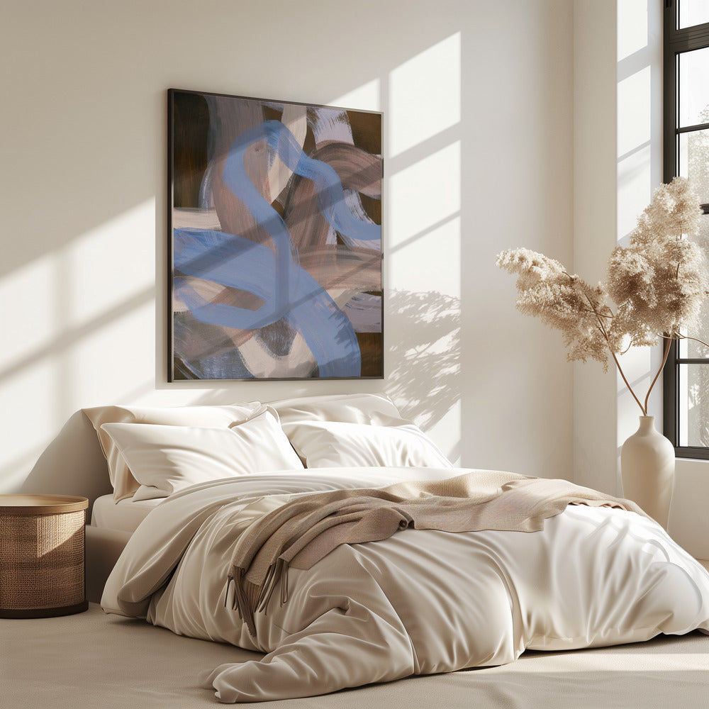 Abstracte penseelstreken 124X | Poster