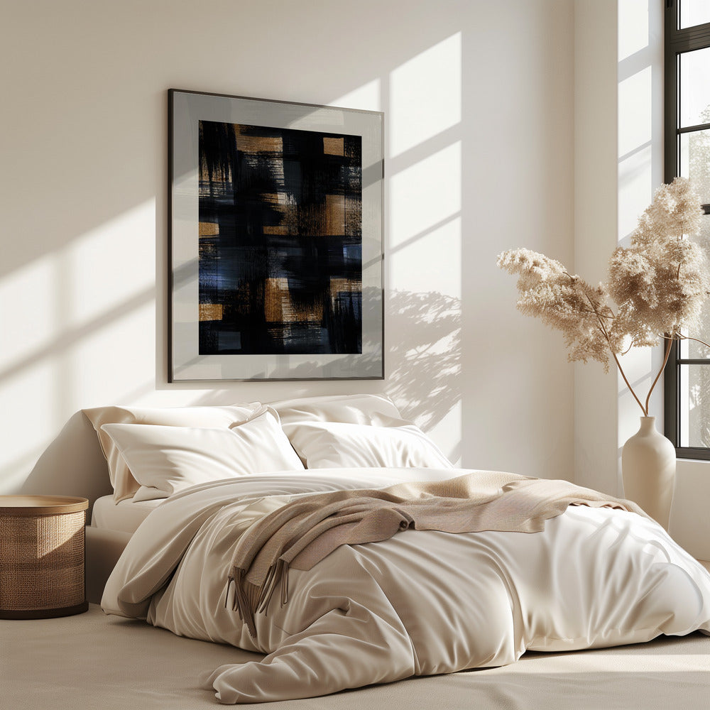 Abstracte penseelstreken 128X | Poster