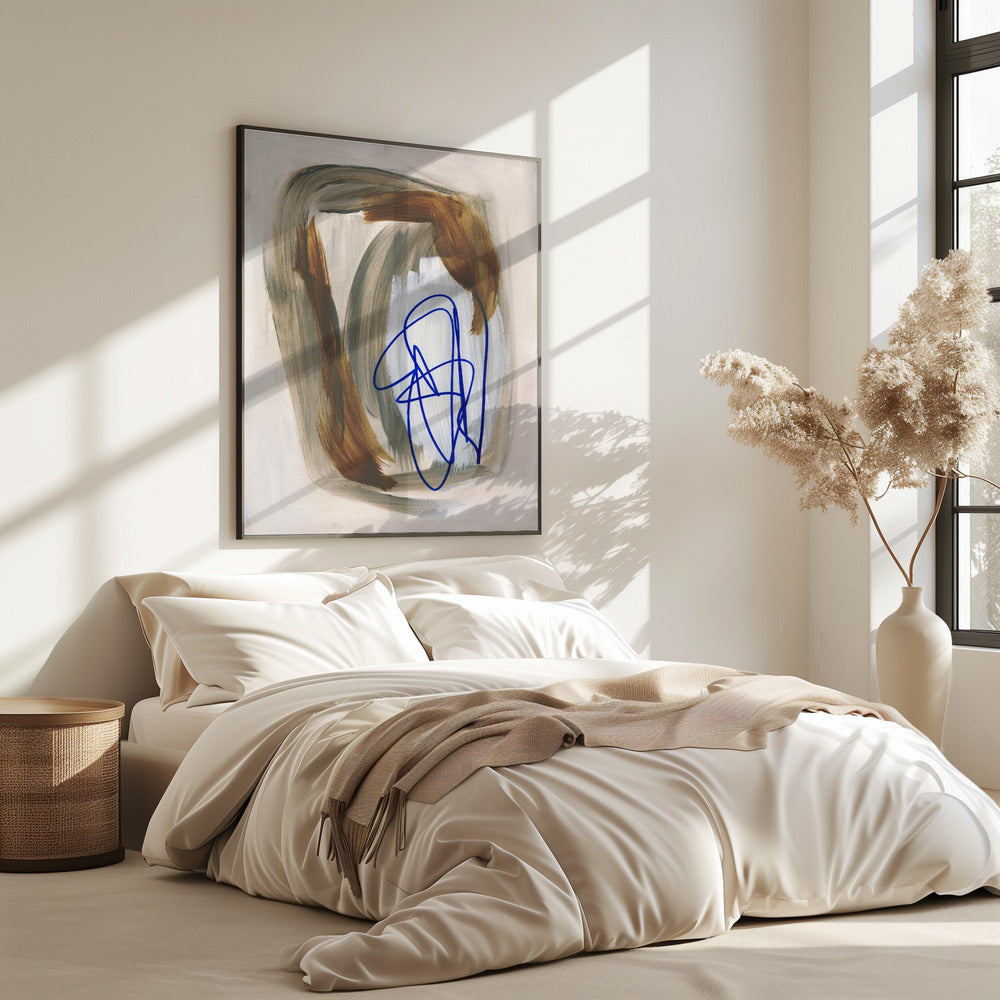 Abstracte penseelstreken 156 | Poster