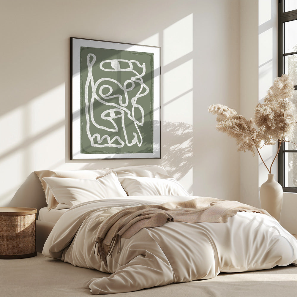 Green Abstract lines | Poster