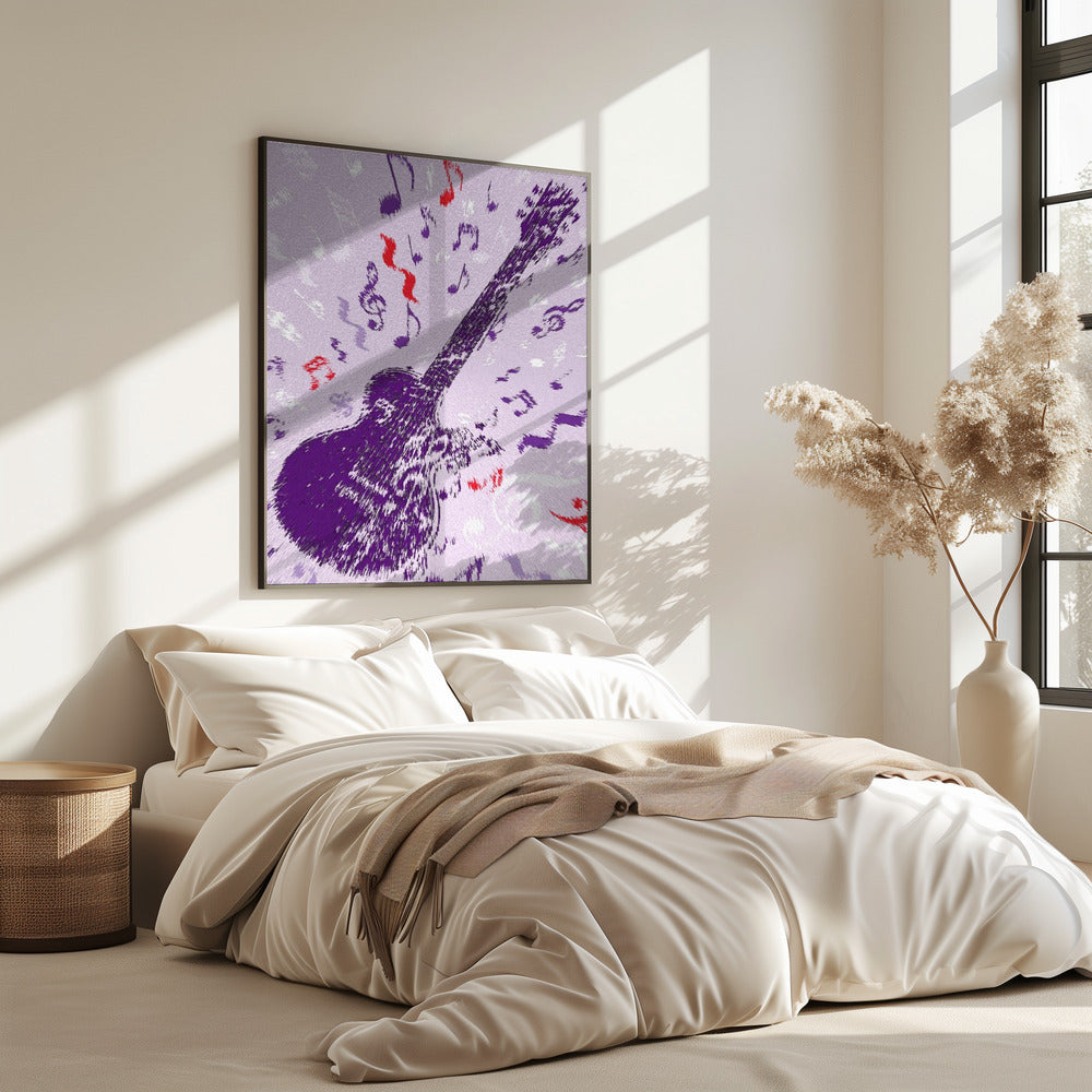 Elektrische gitaar popart exploderend | Poster