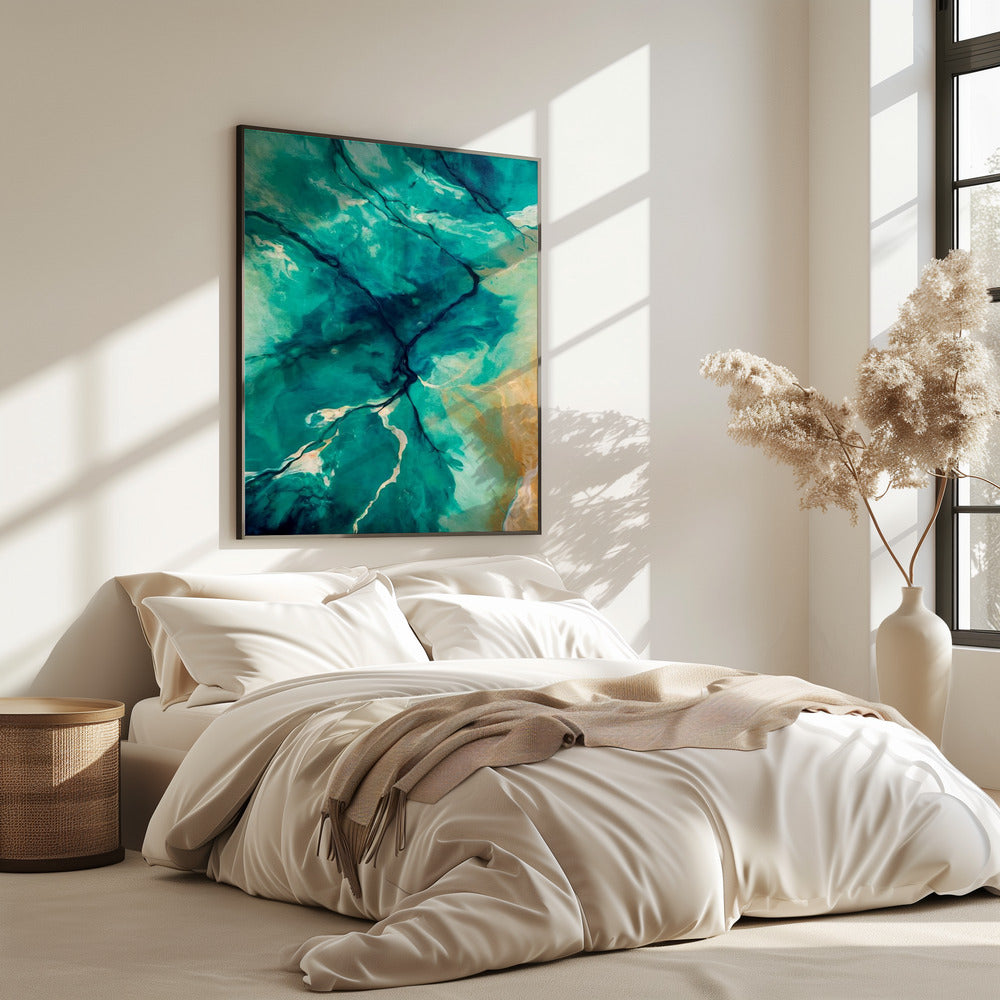 Luchtlandschappen en stromend water | Poster