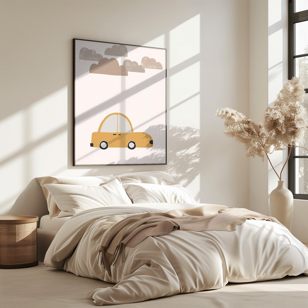 Gele auto | Poster