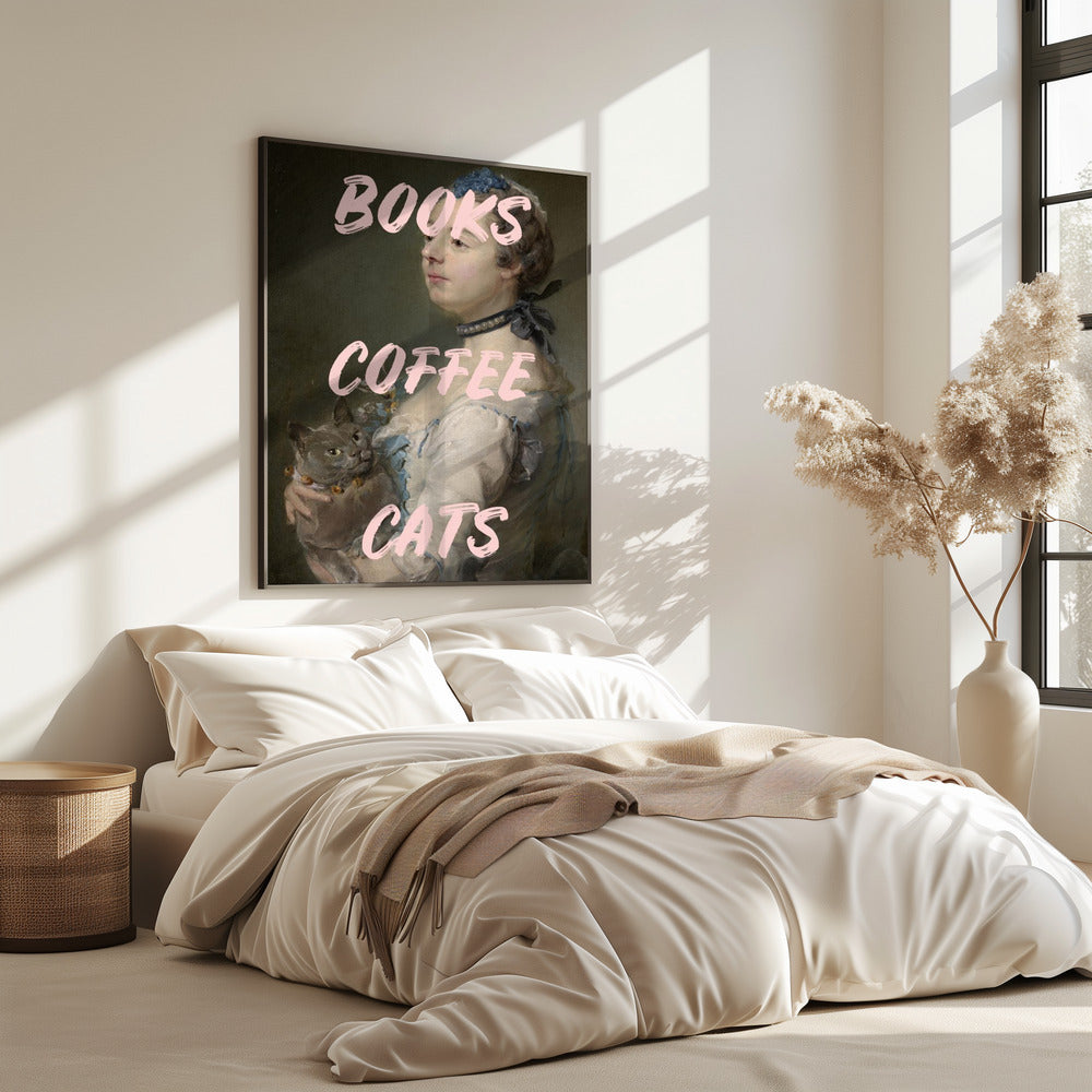 Boekenkoffiekatten Ratioiso | Poster