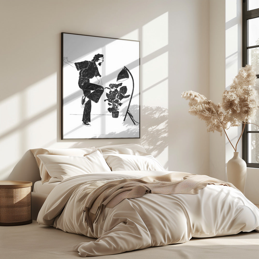 Jlr Dancingathome4 Zwart-wit exemplaar | Poster
