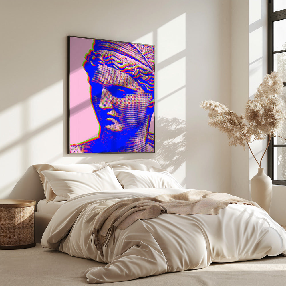 Levendige glitchbuste | Poster