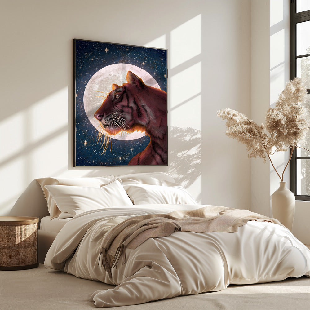 Maan en Tijger Kleur Groot | Poster