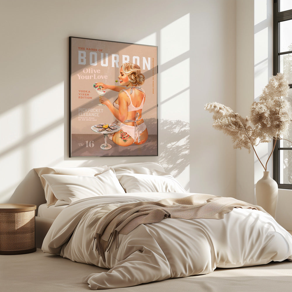 Bourbon Babe Vol. 16 Vintage Vodka Martini Pin-up Girl | Poster